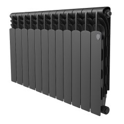 Биметаллический радиатор отопления Royal Thermo Revolution Bimetall 500 2.0 12 секций Noir Sable