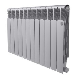 Биметаллический радиатор отопления Royal Thermo Revolution Bimetall 500 2.0 12 секций Silver Satin