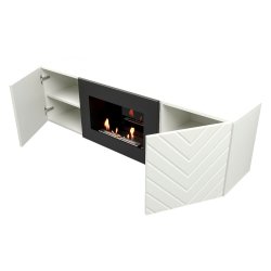 Тумба с биокамином Firelight BFP/P-1400V белый