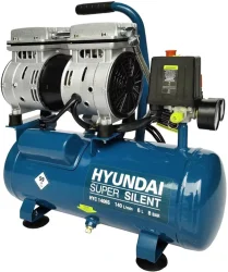 Компрессор безмасляный HYUNDAI HYC 1406S поршневой, бесшумный.